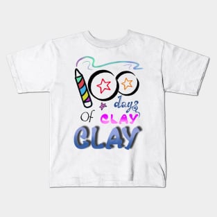 100 day of clay clay shirt Kids T-Shirt